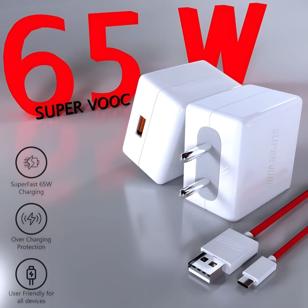 ONE+ 65W ADAPTER+CABLE